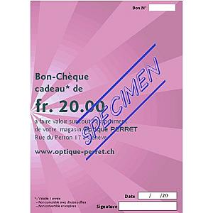 Bon cadeau de 20.-